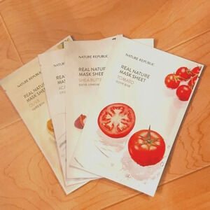 NWT Nature Republic variety pack (4) of facial sheet masks